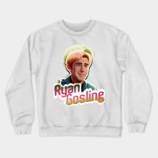 movie 2023 Ryan Gosling graphic illustration design by ironpalette Crewneck Sweatshirt